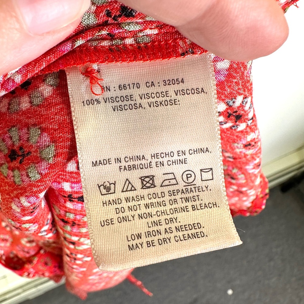 Maeve by Anthropologie Daisy Sleeveless Belted Shirt Dress Red Size 10 - Picture 7 of 9